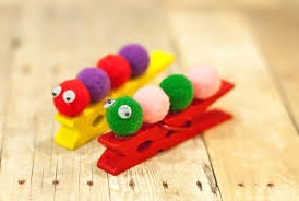 Caterpillar Clothespin Magnetic Clip