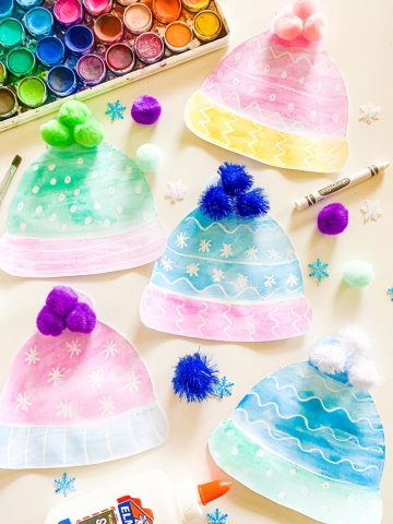 Color Resist Winter Hats