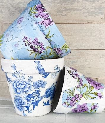 Decoupage Flower Pots 
